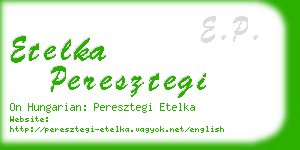 etelka peresztegi business card